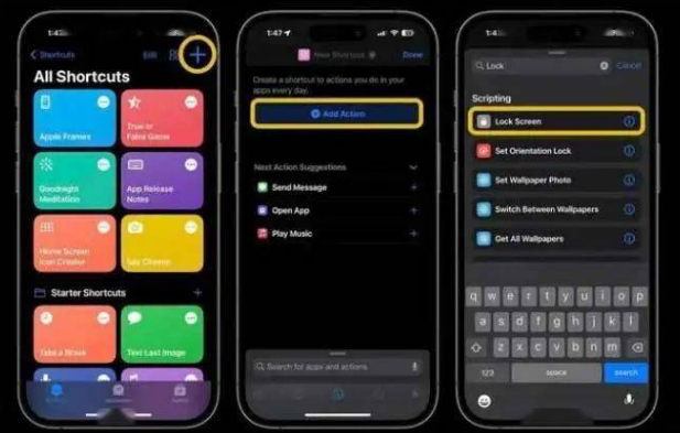 福山镇苹果14锁屏维修店分享iPhone14升级iOS16.4后如何创建锁屏快捷方式 