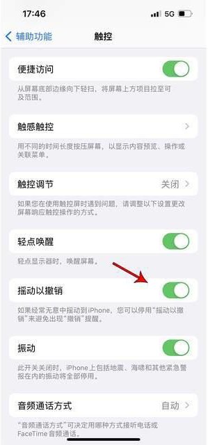 福山镇苹果手机维修分享iPhone手机如何设置摇一摇删除文字 